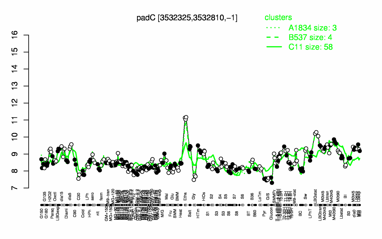 Graph of expression data for this gene.