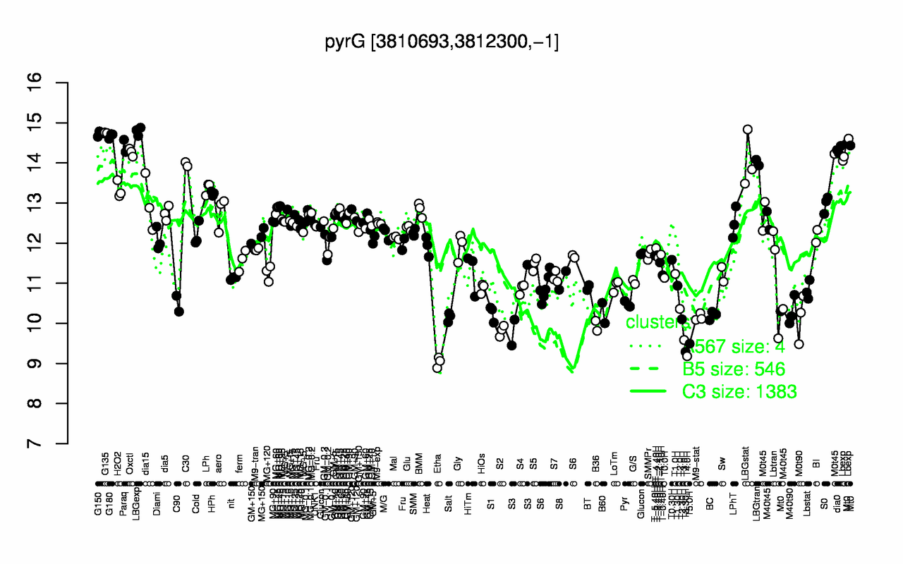 Graph of expression data for this gene.
