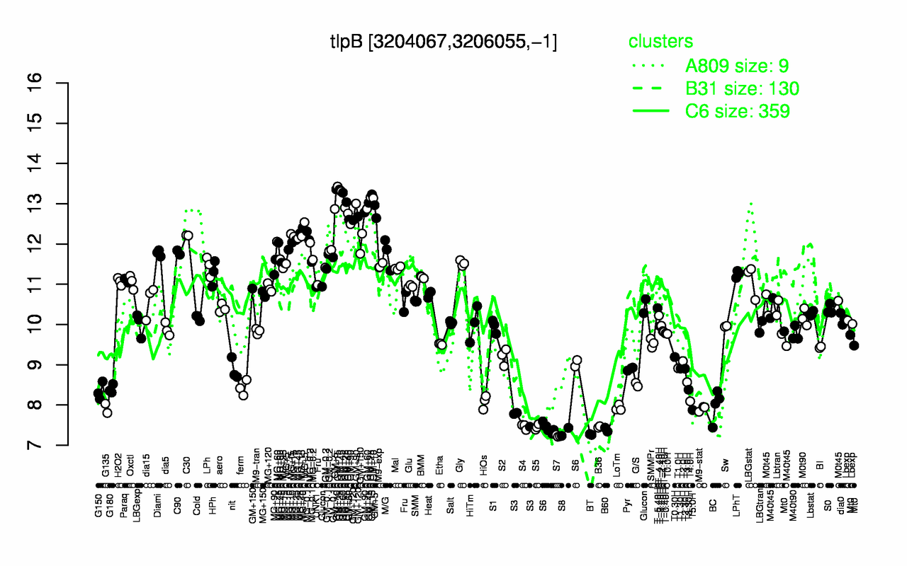 Graph of expression data for this gene.